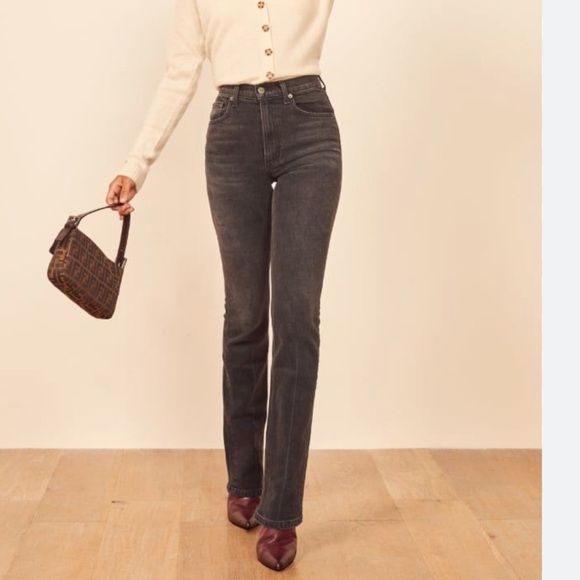 Reformation Black Erie Cindy Bootleg Jeans, Women’s Size 27 - Picture 3 of 12